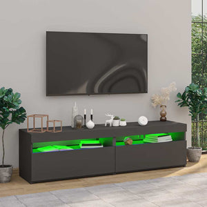 Έπιπλα Τηλεόρασης με LED 2 τεμ. Γκρι 75 x 35 x 40 εκ.