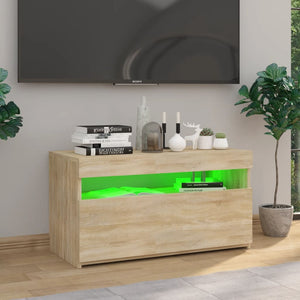 Έπιπλο Τηλεόρασης με LED Sonoma Δρυς 75 x 35 x 40 εκ. - Pakobazaar