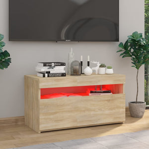Έπιπλο Τηλεόρασης με LED Sonoma Δρυς 75 x 35 x 40 εκ. - Pakobazaar