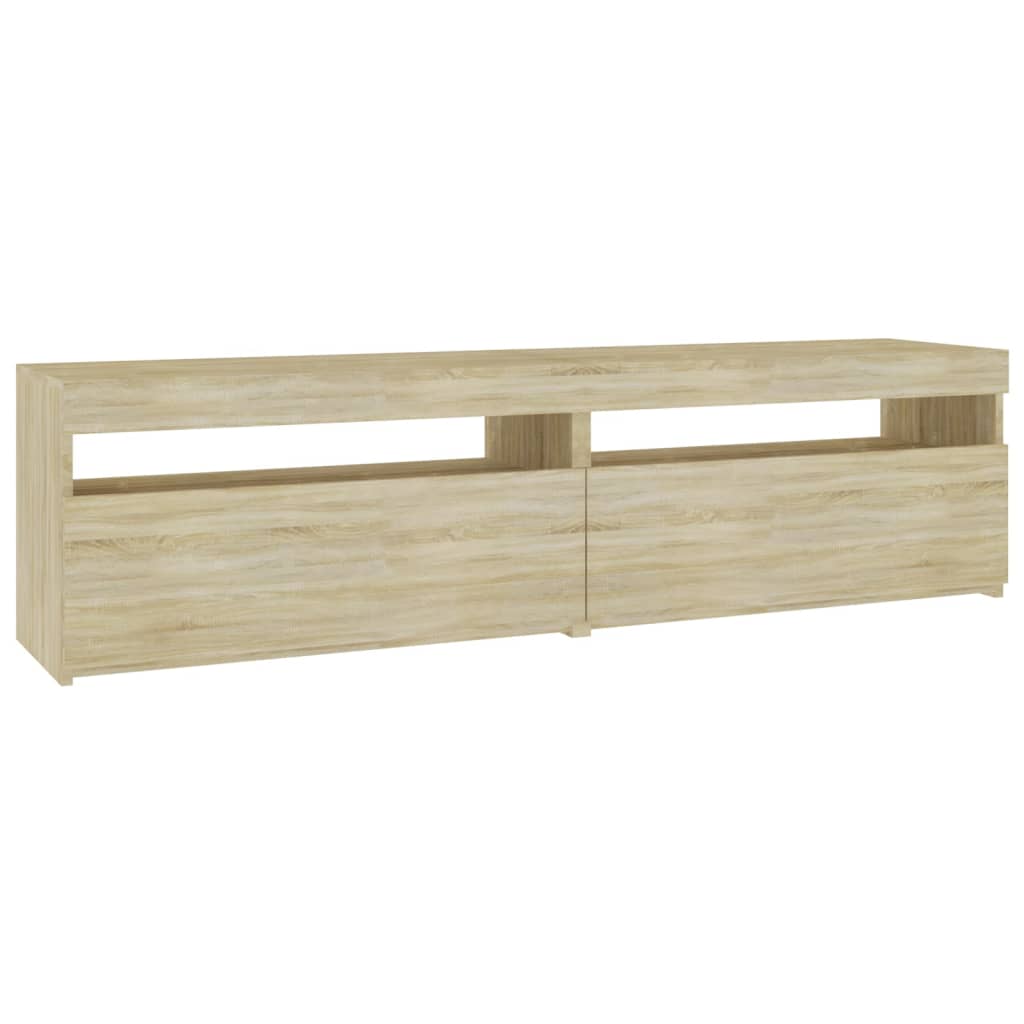 Έπιπλο Τηλεόρασης με LED 2 τεμ. Sonoma Δρυς 75 x 35 x 40 εκ. - Pakobazaar