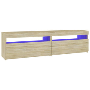 Έπιπλο Τηλεόρασης με LED 2 τεμ. Sonoma Δρυς 75 x 35 x 40 εκ. - Pakobazaar