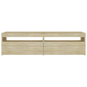 Έπιπλο Τηλεόρασης με LED 2 τεμ. Sonoma Δρυς 75 x 35 x 40 εκ. - Pakobazaar