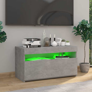 Έπιπλο Τηλεόρασης με LED Γκρι Σκυροδέματος 75 x 35 x 40 εκ. - Pakobazaar