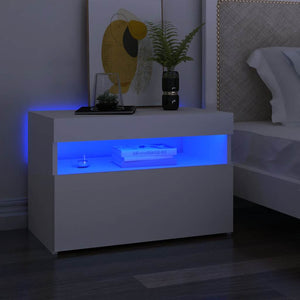 Έπιπλο Τηλεόρασης με LED Λευκό 60 x 35 x 40 εκ. - Pakobazaar