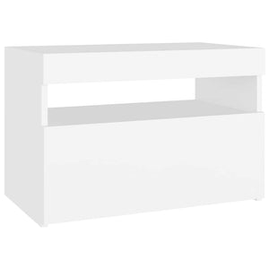 Έπιπλο Τηλεόρασης με LED Λευκό 60 x 35 x 40 εκ. - Pakobazaar