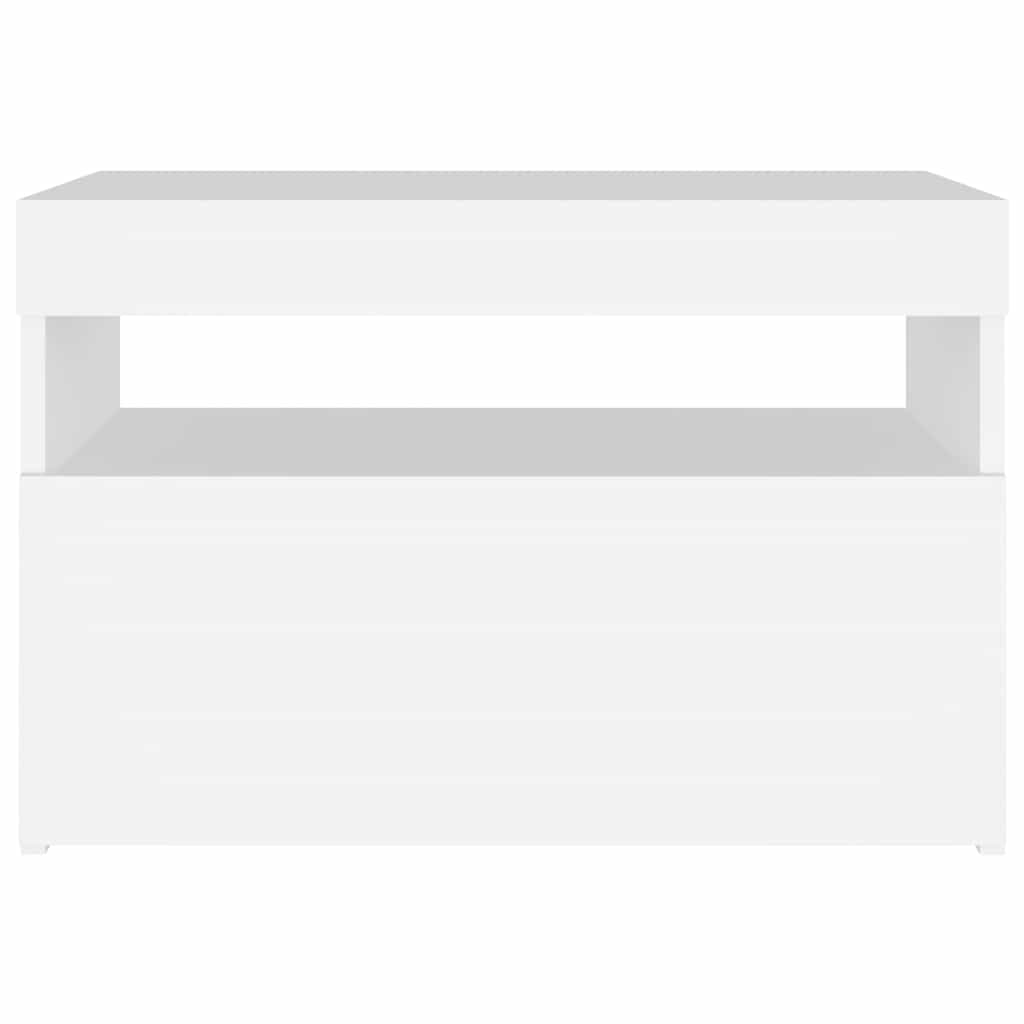 Έπιπλο Τηλεόρασης με LED Λευκό 60 x 35 x 40 εκ. - Pakobazaar