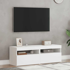 Έπιπλα Τηλεόρασης με LED 2 τεμ. Λευκά 60 x 35 x 40 εκ. - Pakobazaar