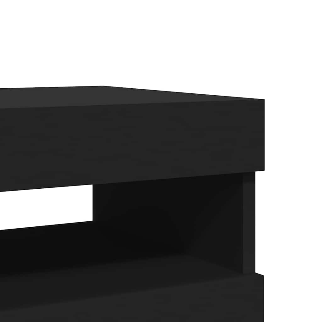 Έπιπλα Τηλεόρασης με LED 2 τεμ. Μαύρα 60 x 35 x 40 εκ. - Pakobazaar