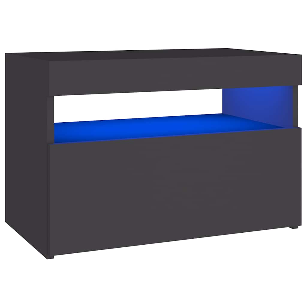 Έπιπλο Τηλεόρασης με LED Γκρι 60 x 35 x 40 εκ.