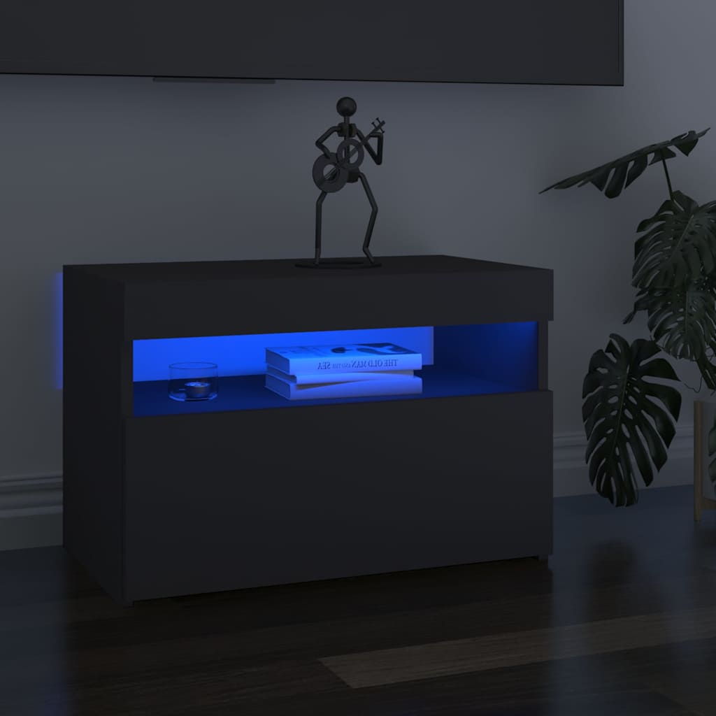 Έπιπλο Τηλεόρασης με LED Γκρι 60 x 35 x 40 εκ.