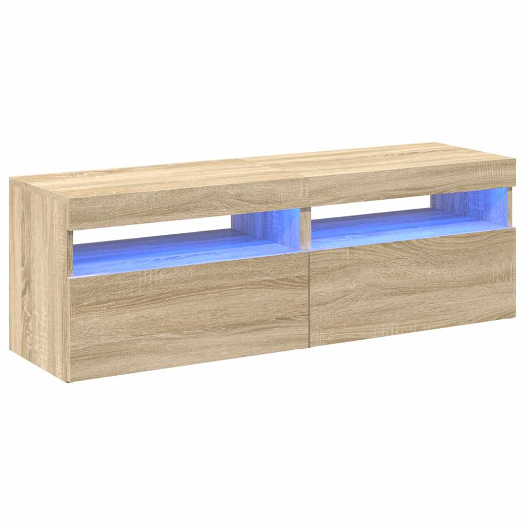 Έπιπλα Τηλεόρασης με LED 2 τεμ. Sonoma Δρυς 60 x 35 x 40 εκ. - Pakobazaar