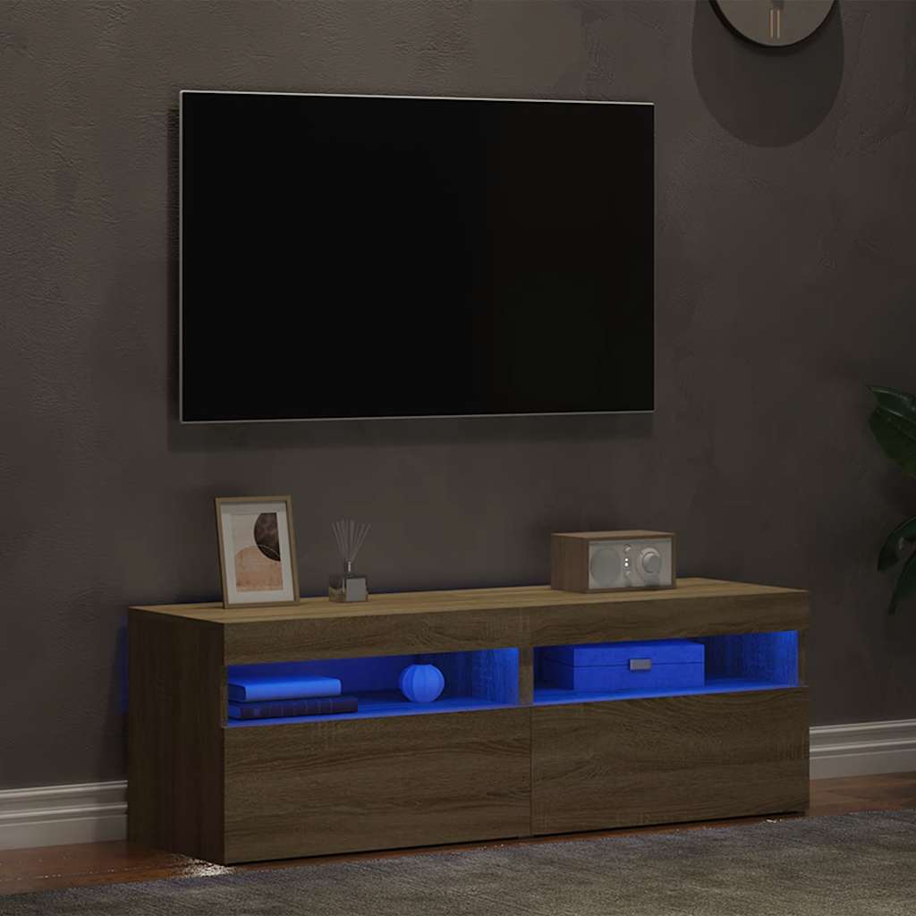Έπιπλα Τηλεόρασης με LED 2 τεμ. Sonoma Δρυς 60 x 35 x 40 εκ. - Pakobazaar