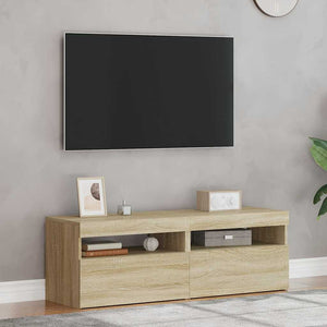 Έπιπλα Τηλεόρασης με LED 2 τεμ. Sonoma Δρυς 60 x 35 x 40 εκ. - Pakobazaar