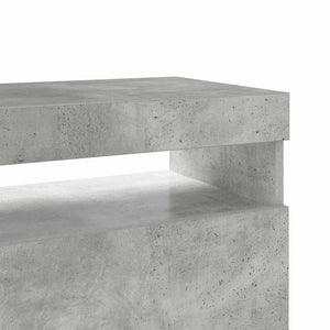 Έπιπλο Τηλεόρασης με LED Γκρι Σκυροδέματος 60 x 35 x 40 εκ.