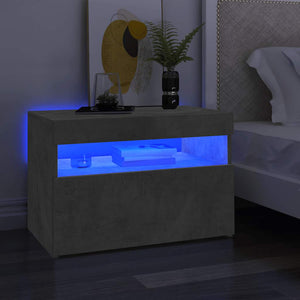 Έπιπλο Τηλεόρασης με LED Γκρι Σκυροδέματος 60 x 35 x 40 εκ. - Pakobazaar
