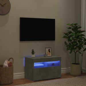 Έπιπλο Τηλεόρασης με LED Γκρι Σκυροδέματος 60 x 35 x 40 εκ.