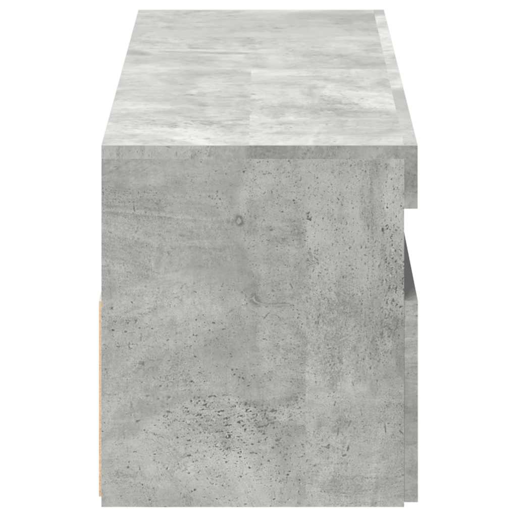 Έπιπλα Τηλεόρασης με LED 2 τεμ. Γκρι Σκυροδέματος 60x35x40 εκ. - Pakobazaar