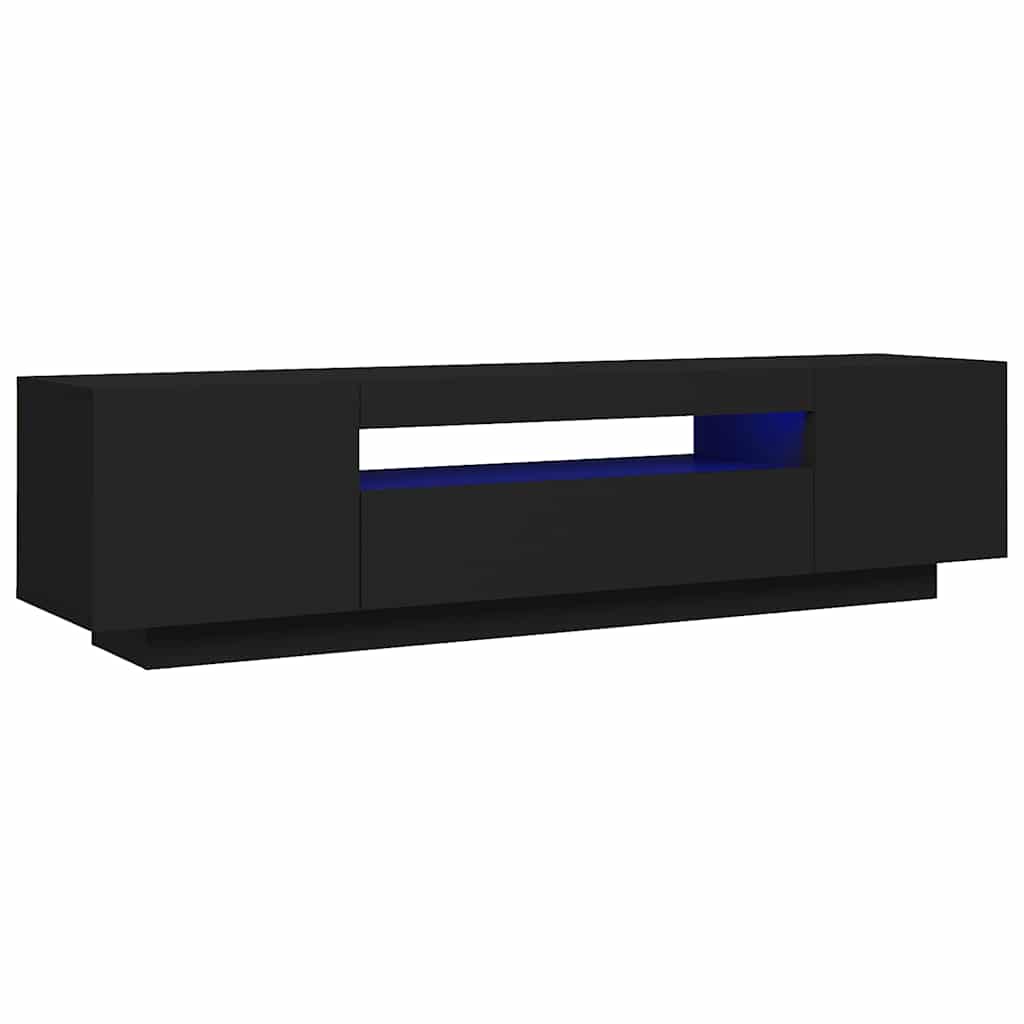 Έπιπλο Τηλεόρασης με LED Μαύρο 160x35x40 εκ. - Pakobazaar