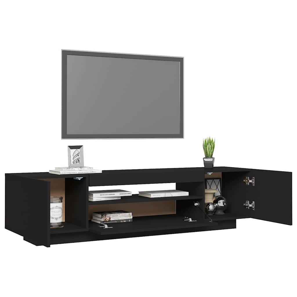 Έπιπλο Τηλεόρασης με LED Μαύρο 160x35x40 εκ. - Pakobazaar