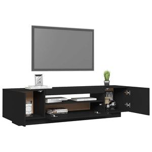 Έπιπλο Τηλεόρασης με LED Μαύρο 160x35x40 εκ. - Pakobazaar