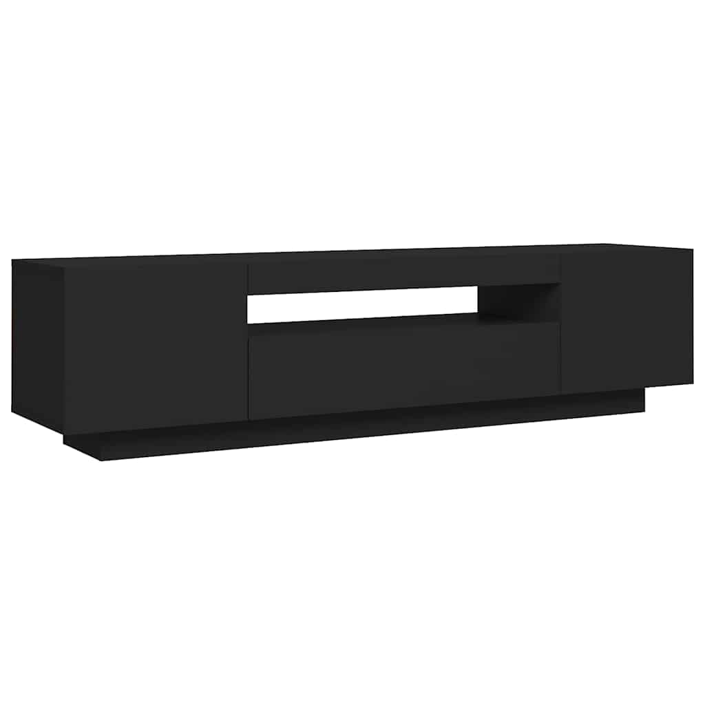 Έπιπλο Τηλεόρασης με LED Μαύρο 160x35x40 εκ. - Pakobazaar