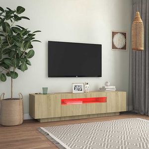 Έπιπλο Τηλεόρασης με LED Sonoma Δρυς 160 x 35 x 40 εκ. - Pakobazaar