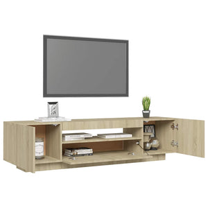 Έπιπλο Τηλεόρασης με LED Sonoma Δρυς 160 x 35 x 40 εκ. - Pakobazaar