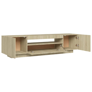 Έπιπλο Τηλεόρασης με LED Sonoma Δρυς 160 x 35 x 40 εκ. - Pakobazaar