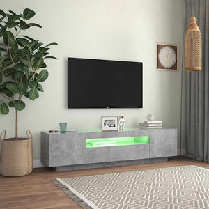 Έπιπλο Τηλεόρασης με LED Γκρι Σκυροδέματος 160 x 35 x 40 εκ. - Pakobazaar
