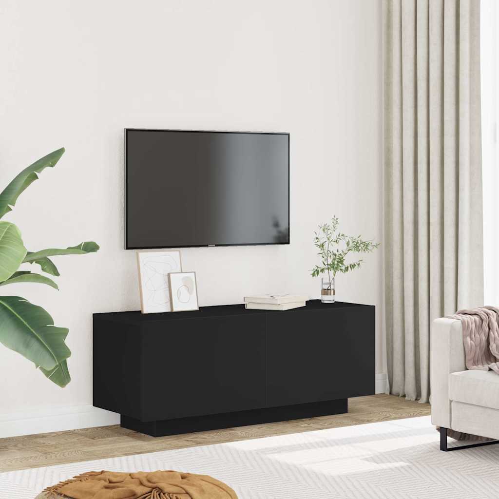 Έπιπλο Τηλεόρασης Μαύρο 100 x 35 x 40 εκ. Επεξ. Ξύλο - Pakobazaar