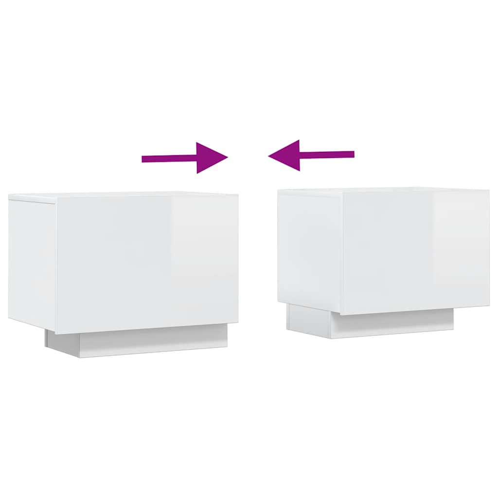 Έπιπλο Τηλεόρασης Γυαλ. Λευκό 100x35x40 εκ. Επεξεργασμένο Ξύλο