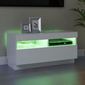 Έπιπλο Τηλεόρασης με LED Λευκό 80 x 35 x 40 εκ. - Pakobazaar