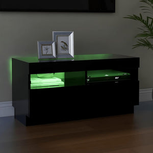 Έπιπλο Τηλεόρασης με LED Μαύρο 80 x 35 x 40 εκ. - Pakobazaar