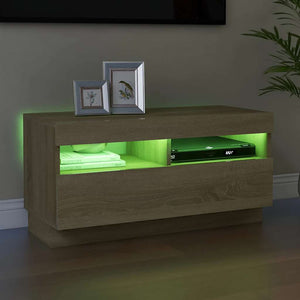 Έπιπλο Τηλεόρασης με LED Sonoma Δρυς 80 x 35 x 40 εκ. - Pakobazaar