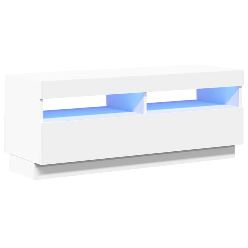 Έπιπλο Τηλεόρασης με LED Λευκό 100 x 35 x 40 εκ. - Pakobazaar