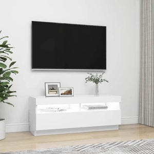 Έπιπλο Τηλεόρασης με LED Λευκό 100 x 35 x 40 εκ. - Pakobazaar
