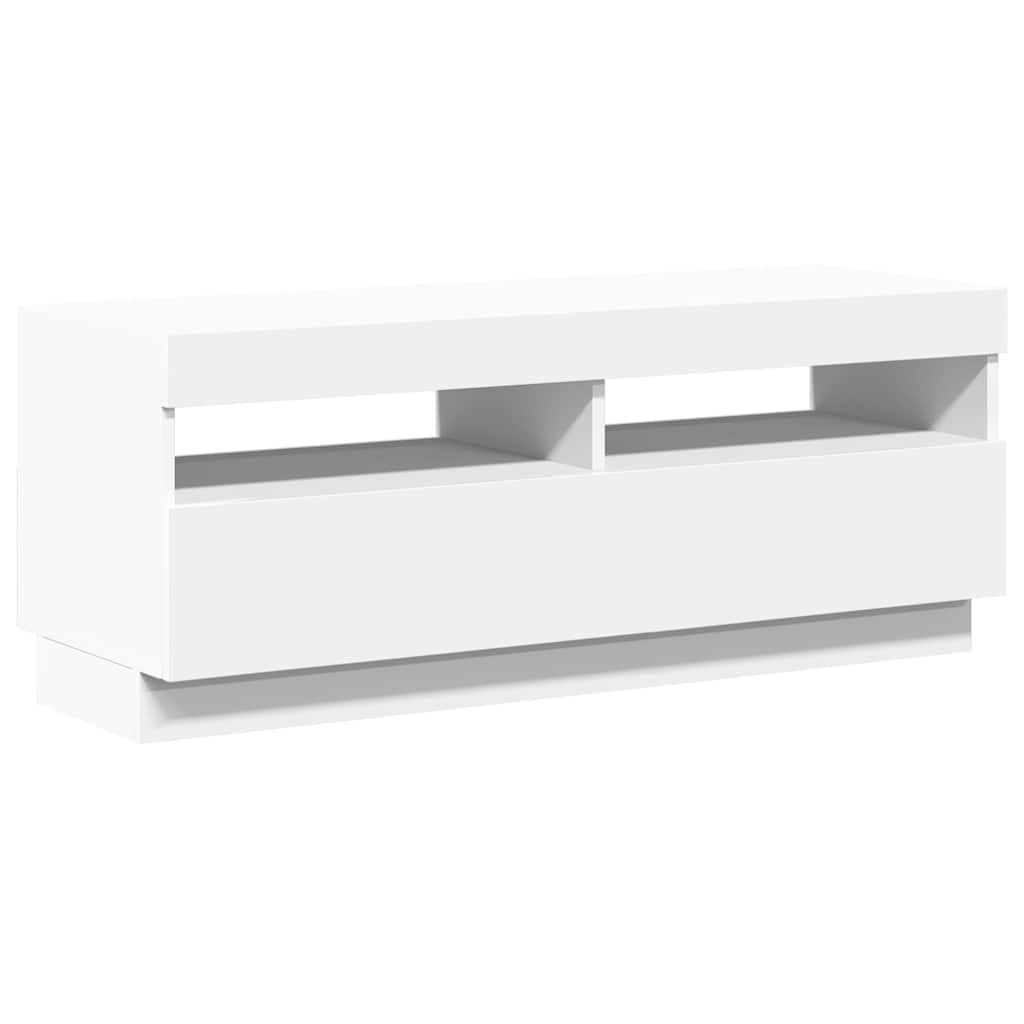 Έπιπλο Τηλεόρασης με LED Λευκό 100 x 35 x 40 εκ. - Pakobazaar