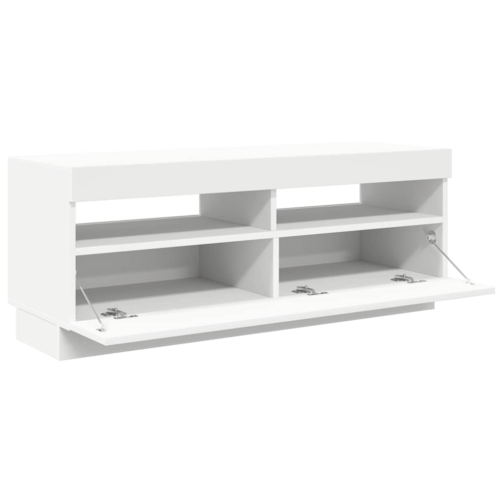 Έπιπλο Τηλεόρασης με LED Λευκό 100 x 35 x 40 εκ. - Pakobazaar