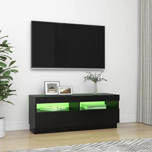 Έπιπλο Τηλεόρασης με Φωτισμό LED Μαύρο 100 x 35 x 40 εκ. - Pakobazaar