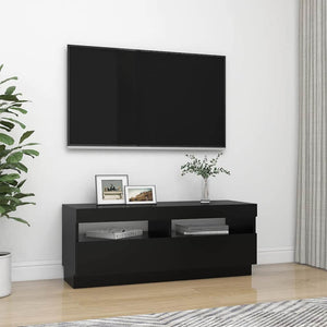 Έπιπλο Τηλεόρασης με Φωτισμό LED Μαύρο 100 x 35 x 40 εκ. - Pakobazaar
