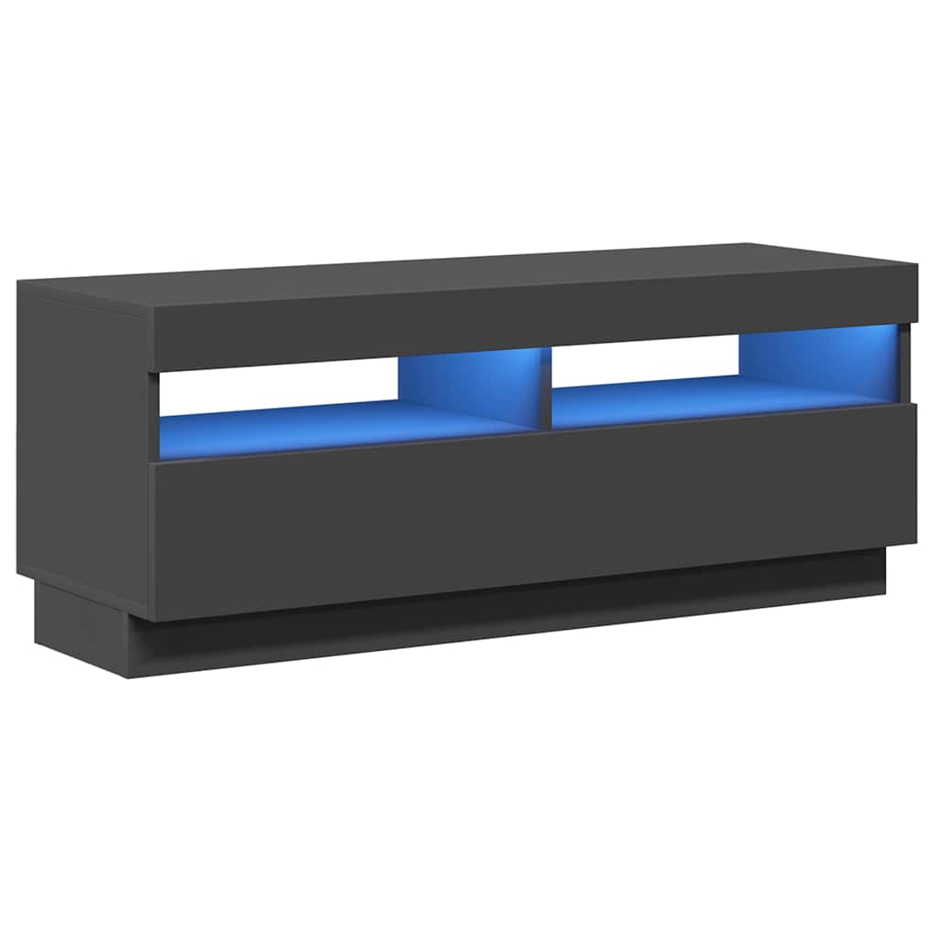 Έπιπλο Τηλεόρασης με Φωτισμό LED Γκρι 100 x 35 x 40 εκ.