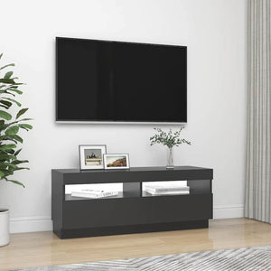 Έπιπλο Τηλεόρασης με Φωτισμό LED Γκρι 100 x 35 x 40 εκ.