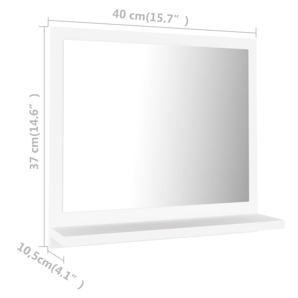 Καθρέφτης Μπάνιου Λευκός 40 x 10,5 x 37 εκ. Επεξ. Ξύλο - Pakobazaar