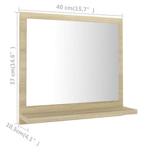 Καθρέφτης Μπάνιου Sonoma Δρυς 40 x 10,5 x 37 εκ. Επεξ. Ξύλο