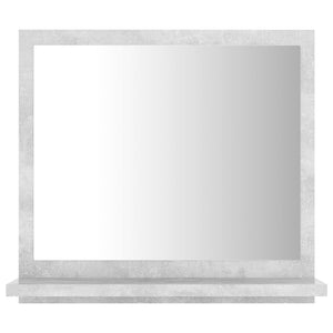 Καθρέφτης Μπάνιου Γκρι Σκυροδέματος 40x10,5x37 εκ. Επεξ. Ξύλο
