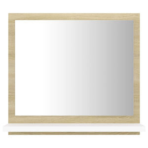 Καθρέφτης Μπάνιου Λευκό/Sonoma Δρυς 40x10,5x37 εκ. Μοριοσανίδα