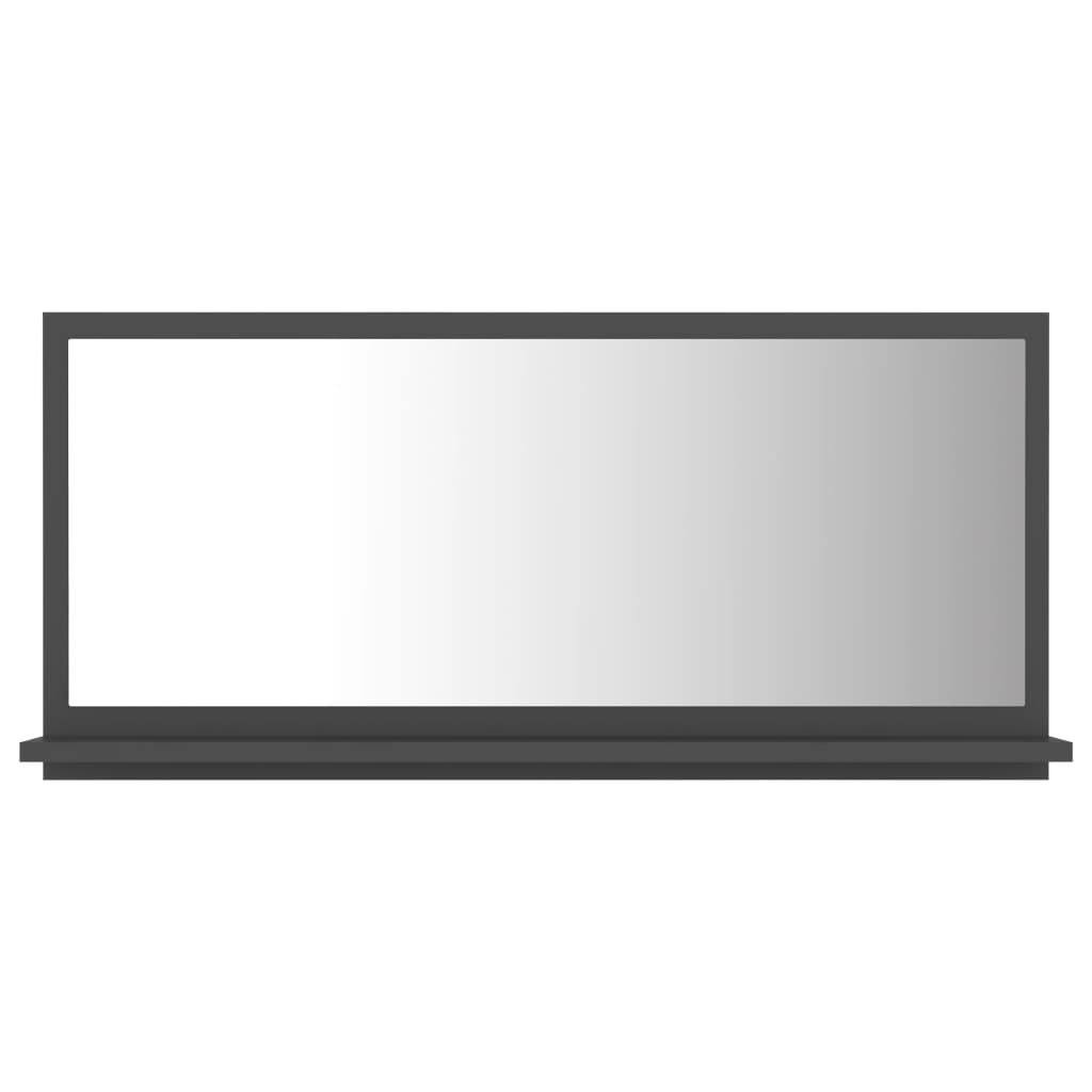 Καθρέφτης Μπάνιου Γκρι 80 x 10,5 x 37 εκ. Μοριοσανίδα