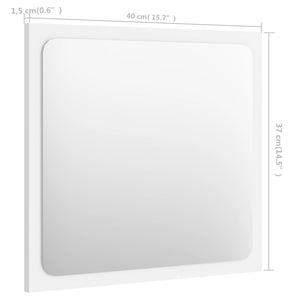 Καθρέφτης Μπάνιου Λευκός 40 x 1,5 x 37 εκ. από Μοριοσανίδα
