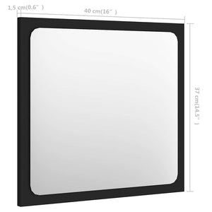 Καθρέφτης Μπάνιου Μαύρος 40 x 1,5 x 37 εκ. από Μοριοσανίδα