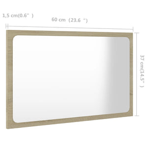 Καθρέφτης Μπάνιου Sonoma Δρυς 60 x 1,5 x 37 εκ. από Μοριοσανίδα